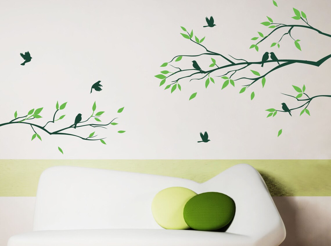 Wall Decals for Nursery Baby Room Designs Tree Branch With Birds Wall ...