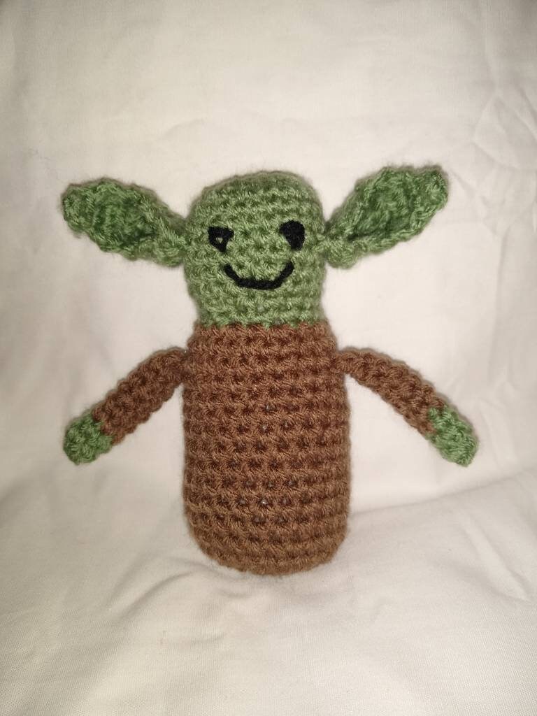 Baby Yoda Alien Toy, Squeaker Dog Toy, Catnip Cat Toy, Crochet Cat To…
