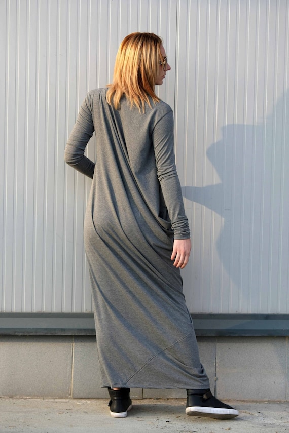 maxi dress with frill Floral Frill Trim Sleeve Plunge Maxi Dress