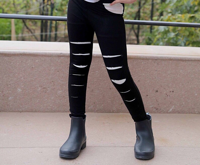 kids black leggings