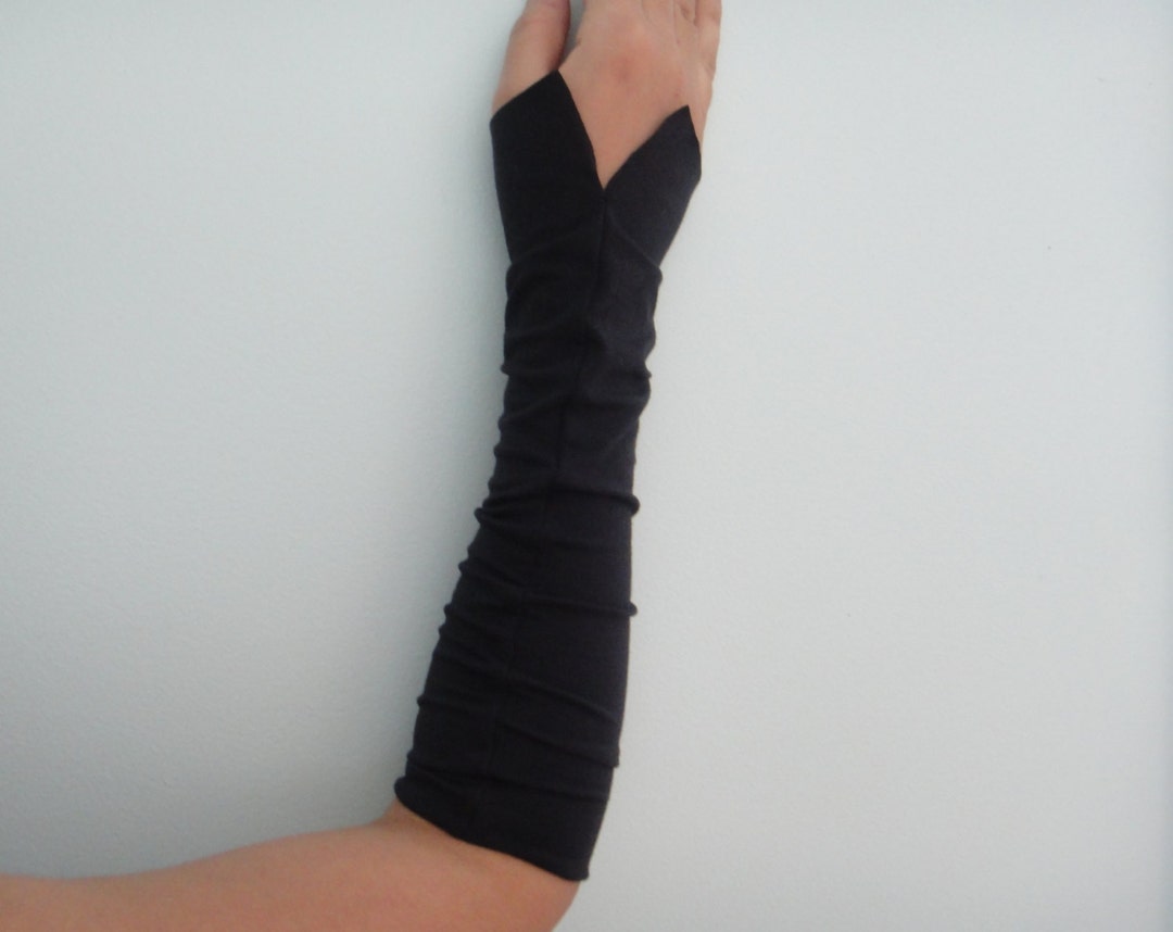 Guantes Sin Dedos De Terciopelo Rojo, Calentadores De Brazos De