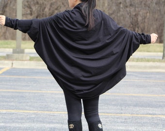 Boho Oversized Cardigan / Long Dolman Sleeves / Batwing / Sweater Wrap
