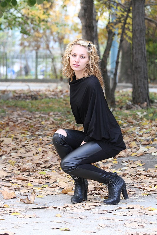 Heidi Faux Leather Zipped Detail Leggings