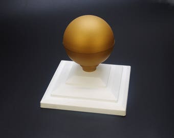 UK Made GT0033 Free UK Postage 4 x Linic White Sphere Top Fence Finials /& 4 Fence Post Caps.