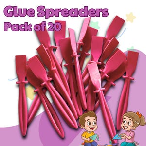 Linic Products UK Made Glue Spreaders, Pink, Pack of 20, Plastic, Craft, Adhesive, Paste, PVA Spreader Spatulas (S7630) Free UK Postage.
