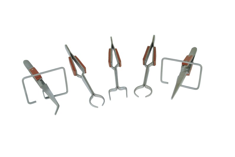 Cross Locking Fiber-Grip Soldering Tweezers - Medium Point