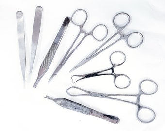 Set of 8 Lucky Bag 6" and 4" Forceps and 4" and 6 " Tweezers. (S7200) Free UK Postage.