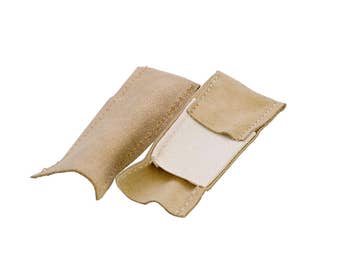 Proops 2x Leather Finger Guard Protectors with Elasticated Back. Jewellery, Craft, Engineering, Modelling, Workshop. (J1192) Free UK Postage