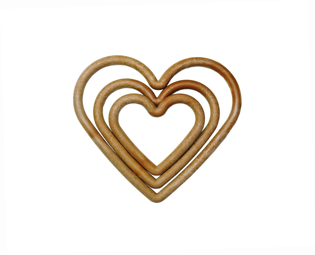 Wooden Heart 4mm Pack 5,10 15 Various Sizes Love Hearts Decorative Craft  Shapes