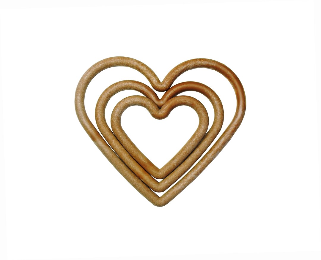 Linic Products UK Made Macrame Rings, Plastic, Heart Shaped, Brown ...