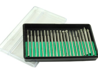 Proops Jewellers/Watchmakers 20 Assorted Diamond Burrs 2.3mm Shank. (M0204) Free UK Postage