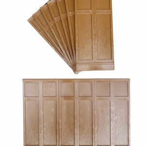 Dolls House Wall Panels, 3/4 Height, 2 Box High Edwardian Style, Pack of 10, 1/12th Scale (A1020).  Free UK Postage