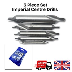 Proops Centre Drill Double Ended Imperial 5 Piece 1/8"-3/16. (X1264) Free UK Postage