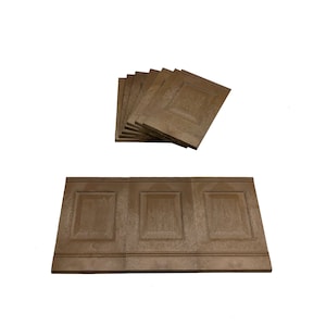 Dolls House Wall Panels, Oak, Fielded Panels, Pack of 10, 1/12th Scale. (A1003) Free UK Postage.