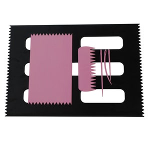 Weaving Loom Board Frames Set of 2, PINK 95 x 160mm and BLACK A4 Size, with Comb & Needles. Instructions Included (S7801). Free UK Postage