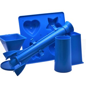 Proops Candle Mould Set x 5, 1 x Tray with 4 Shapes, 1 x Pillar, 1 x Pyramid, 1 x Rectangular Tapered, 1 x Rocket (S7562). Free UK Postage