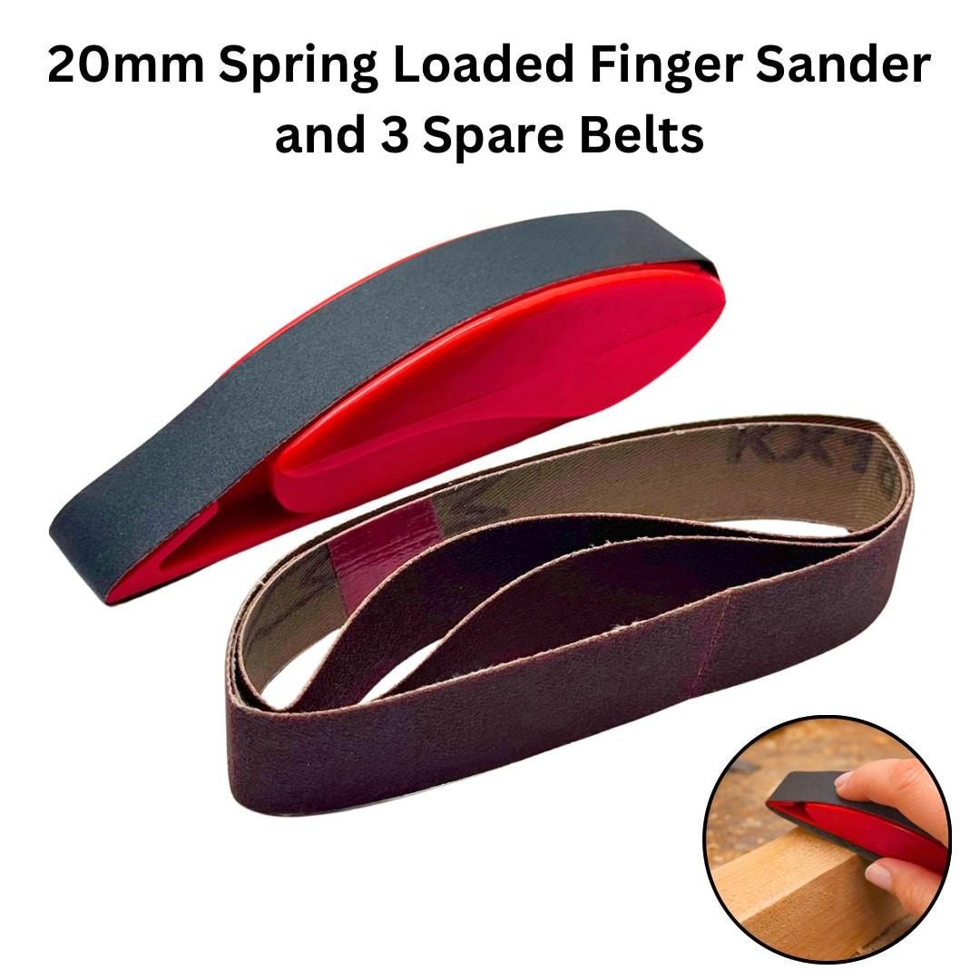 Proops 20mm Spring Loaded Finger Sander & 3 Spare Belts. Hobbies ...