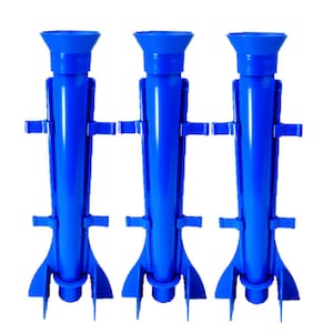 Proops ljusform lång, avsmalnande raketform, set x 3, 23 cm lång, tillverkad i Storbritannien (S7574). Fri frakt i Storbritannien