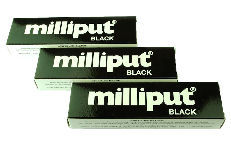 Proops Milliput Epoxy Putty Black X 3 Packs. Modelling Etsy