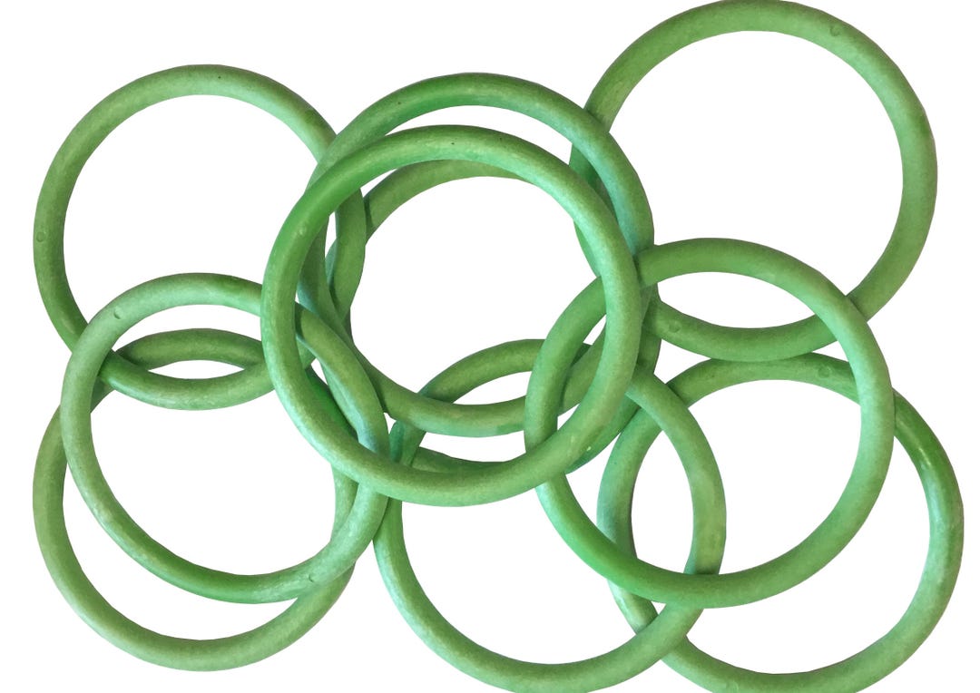 Linic Products UK Made Macrame Rings, Plastic, Pack of 10, GREEN, 101mm ...
