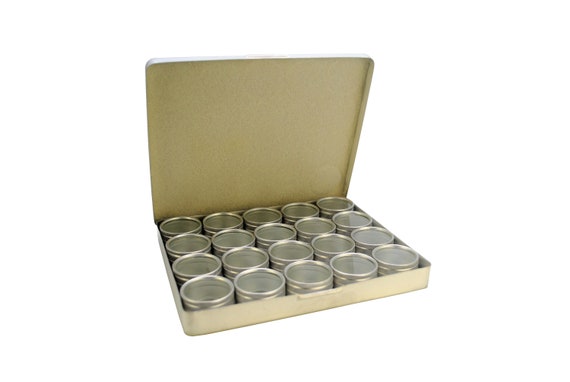 Proops 1 X Aluminium 20 Clear Storage Boxes in Tray, 30mm Dia Pots