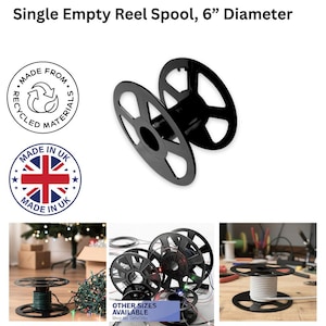6” Diameter Empty Reel Spool for Cable/Xmas Lights/LED Lights, Rope, Wire, etc. (PL100) Free UK Postage