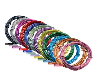 WIRE. Coloured Aluminium Wire 2mm diameter x 2m length. Various Colours (J2370). Free UK Postage.