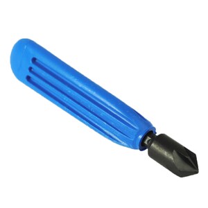 May include: A blue plastic handle with a black metal tip, designed for removing electrical wire insulation.