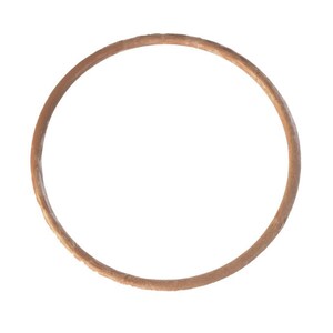 May include: A brown wooden hoop, a circular ring of wood.
