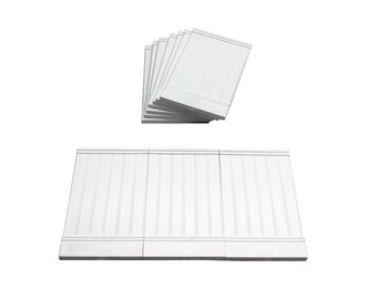 Dolls House Wall Panels, White, Tongue and Groove, Pack of 10, 1/12th Scale. (A1002) Free UK Postage.