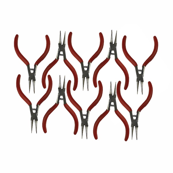 Proops Jewellery Jewellers Pliers, 10 Pairs of Round Nose Pliers (S7409). Free UK Postage.