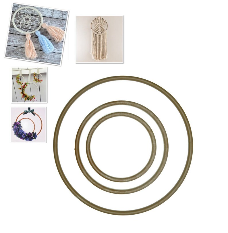 Linic Products UK Made Macrame Rings Set of 3 Plastic - Etsy