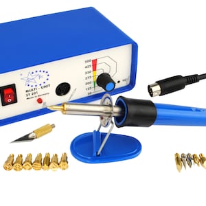 Pyrography Kit, Multi Heat Pyrography Woodburning Kit with 14 Tips. (M0054) Free UK Postage.
