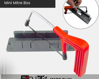 Linic UK Made Mitre Box, Mini & Mini Hack Saw Set. Modelling, hobbies. (W7100) Free UK Postage