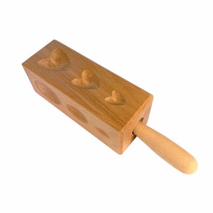 Proops Wooden Dapping Block, 4 in 1, Heart, Oval, Round, Pear/Egg Shapes (J1324) Free UK Postage