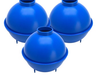 Conjunto de 3 moldes para velas Proops, redondos/esféricos, 75 mm de diâmetro, fabricados no Reino Unido, artesanato, hobby, fabricação de velas (S7590). Frete grátis no Reino Unido.