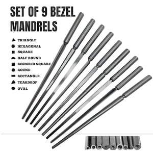Proops Ring Bezel Mandrels, Set of 9, Wire Wrapping, Jewellery, Tools, Shaping. (J1509) Free UK Postage