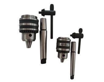 Proops Set of 2 Drill Chucks with Mt Arbors, (6mm/1mt and 10mm/2mt) (M9301). Free UK Postage.