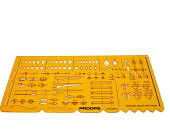 Proops Technical Jewellery Design Settings Stencil Template for Clasps, Stones & Findings. (#5017) (J2052) Free UK Postage