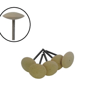 Proops 5 x Mounted Hard Felt Buffing Discs, 2.35mm Shank, Rotary Dremel Drill Clean Polish Jewellery Making (X8152). Free UK Postage