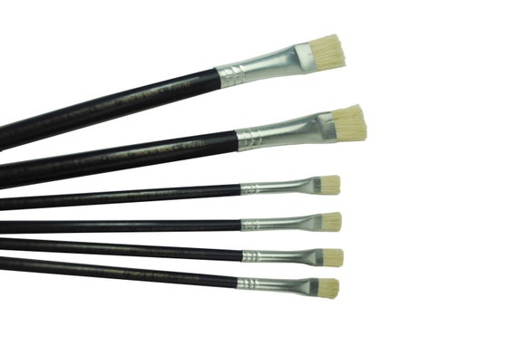Hog Bristle Filbert Brushartists' Oil Paint Brush Set of 6 
