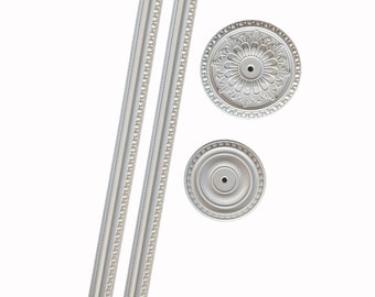 Dolls House Cornicing and/or Ceiling Roses, 12th Scale, Various Options. (A1017)  Free UK Postage