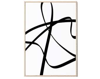 Abstract Line Printable Drawing, Abstract Gallery Wall Decor, Modern Gallery Wall Decor,  Abstract Printable Art, Minimalist Poster