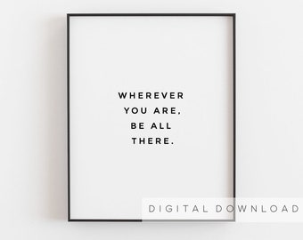 Be Present Quote Etsy