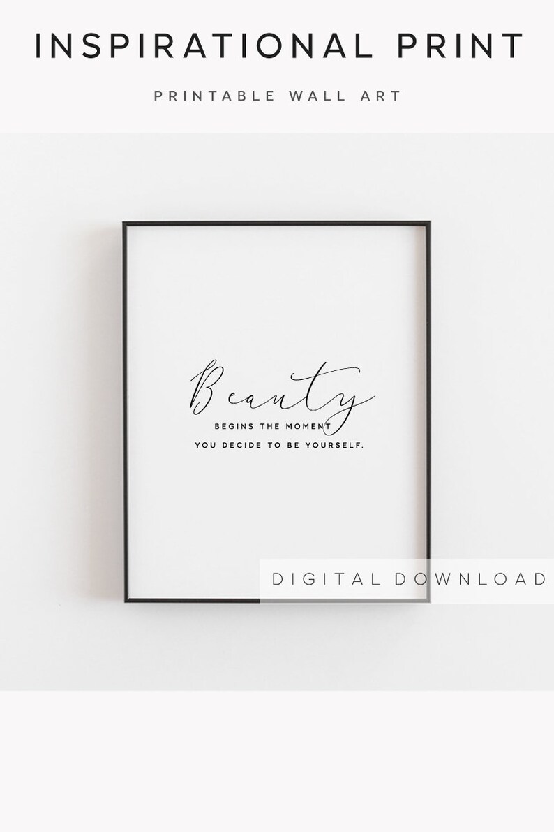 Coco Chanel Zitat Schönheit Zitate Geschenk Für Frauen Geschenk Für Sie Schwester Geschenk Inspirierend Zitat Schönheit Drucke Sei Du Selbst