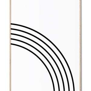 Minimalist Printable Art Set of 2 Prints Black and White Rainbow Sign ...