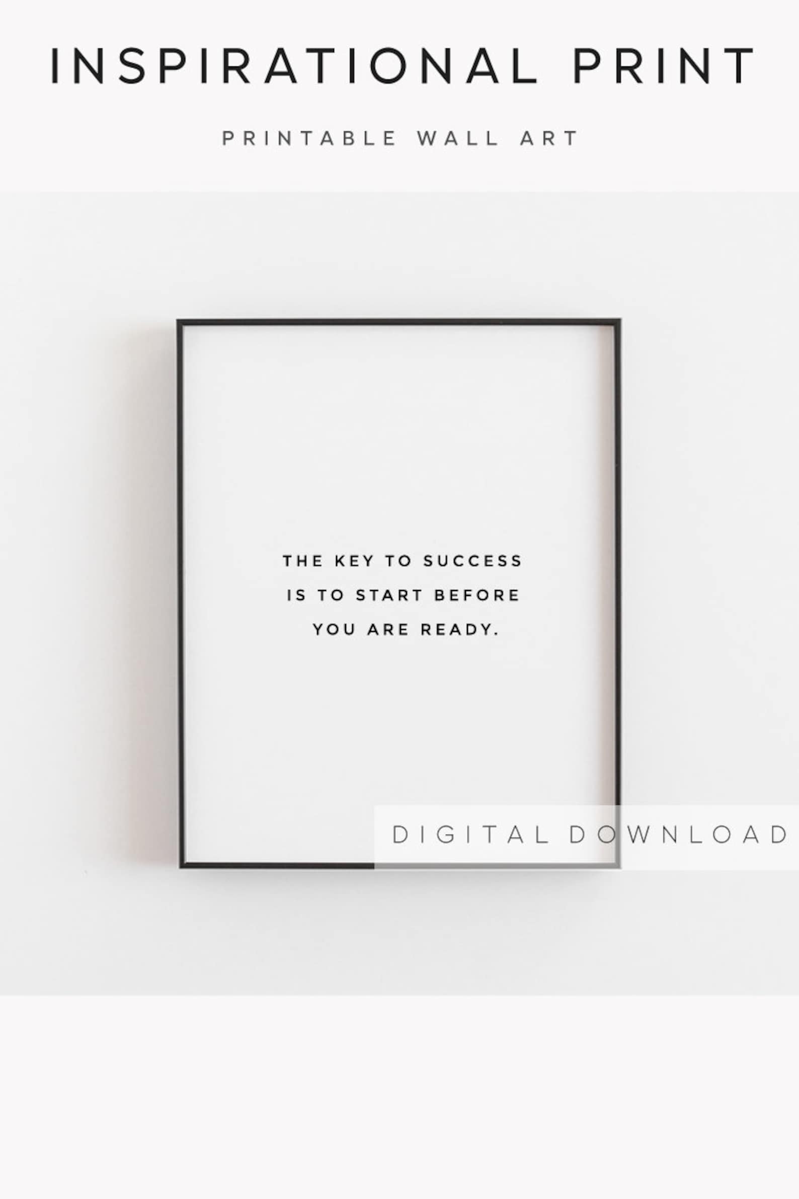Success Wall Art Motivational Wall Decor Success Quotes Etsy