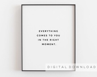 Inspirational wall art, Quote wall decor, Printable wall art quote, Living room art, Motivational wall decor, Above bed art, Bedroom print