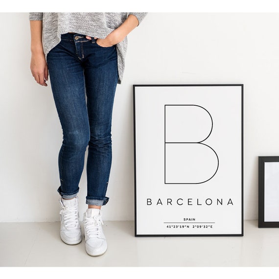 Barcelona print, Barcelona poster, Barcelona art, Barcelona coordinates, Barcelona map, Barcelona Spain, Barcelona wall print, Modern art Barcelona print, Barcelona poster, Barcelona art, Barcelona coordinates, Barcelona map, Barcelona Spain, Barcelona wall print, Modern art