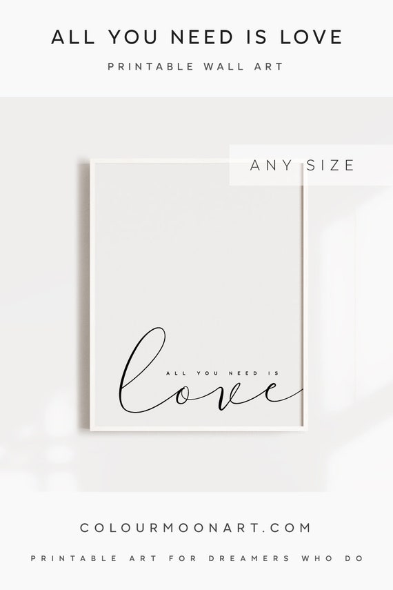 All You Need Is Love Beatles Lyrics Printable Art Love Etsy Interesting Beatles Quotes Love All You Need Is Love Beatles Lyrics Printable Art Love Etsy Interesting Beatles Quotes Love